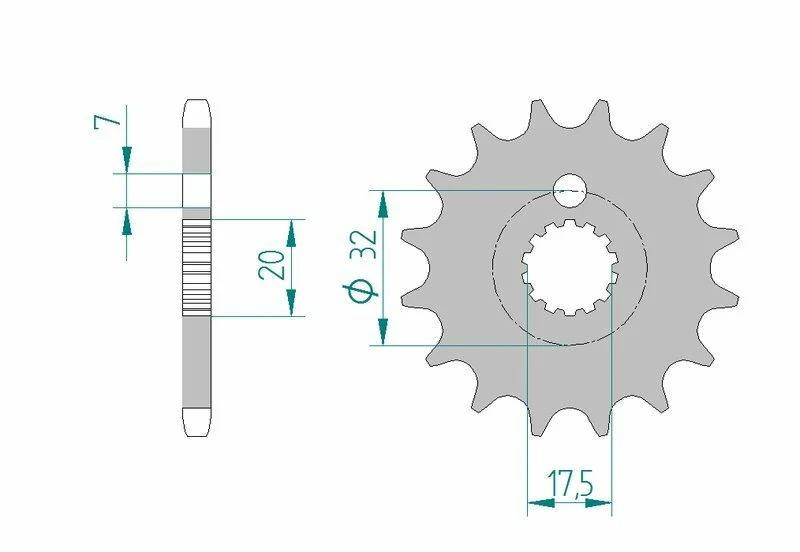 AFAM Steel Standard Front Sprocket 85200 - 428 85200-16