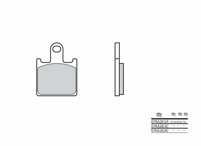 BREMBO Street Sintered Metal Brake pads - 07KA28SA 07KA28SA