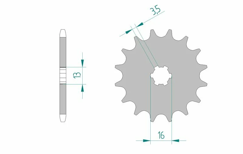 AFAM Steel Standard Front Sprocket 27100 - 420 27100-10