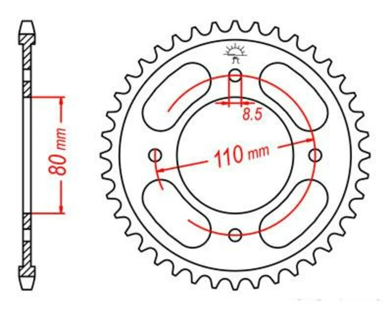 JT SPROCKETS Steel Standard Rear Sprocket 1219 - 428 JTR1219.42
