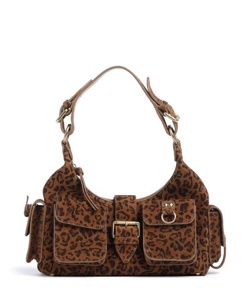 The Kooples Amelia Small Axelremsväska leopard