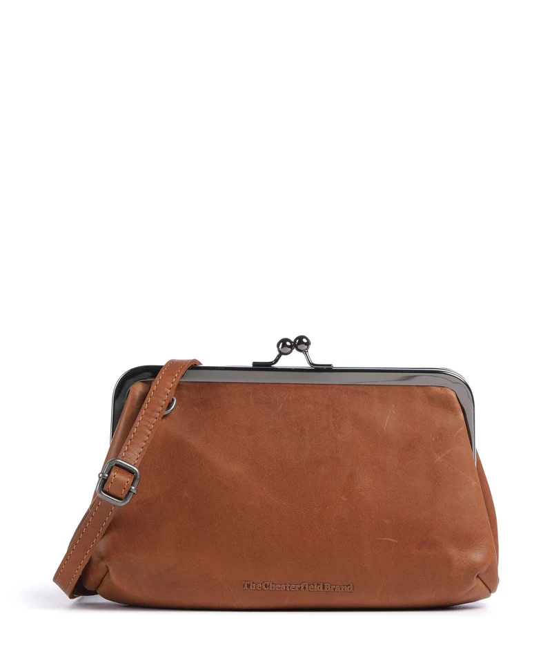The Chesterfield Brand Wax Pull Up Cow Andrade Axelremsväska cognac