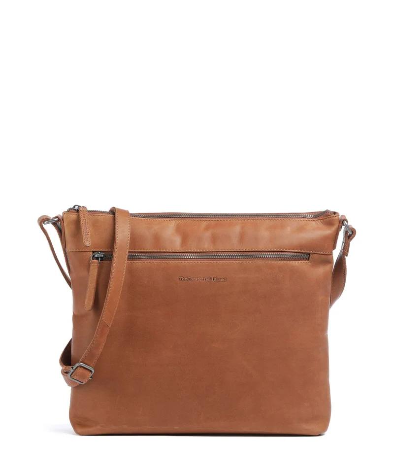 The Chesterfield Brand Wax Pull Up Cow Cartagena Crossover väska cognac