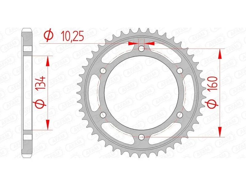 AFAM Steel Standard Rear Sprocket 10617 - 525 10617-40