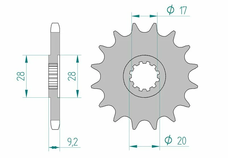 AFAM Steel Standard Front Sprocket 94121 - 428 94121-11