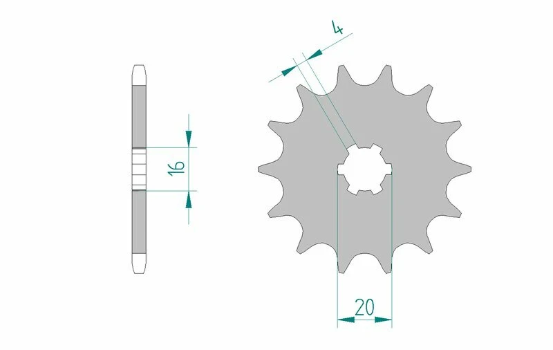 AFAM Steel Standard Front Sprocket 30200 - 520 30200-11