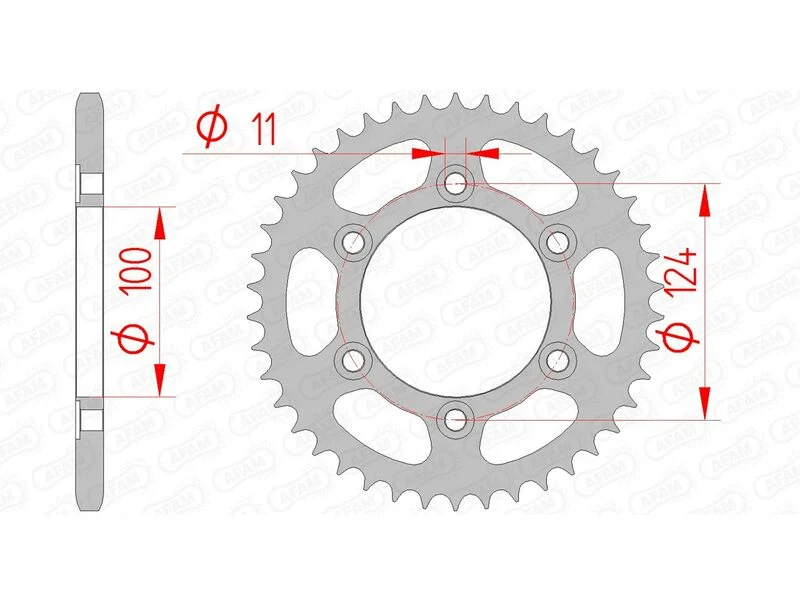 AFAM Steel Standard Rear Sprocket 50602 - 520 50602-42