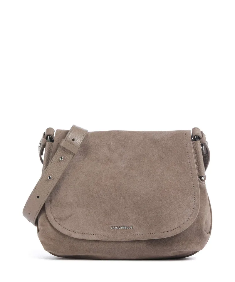 Coccinelle Rebekka Suede Crossover väska warm taupe