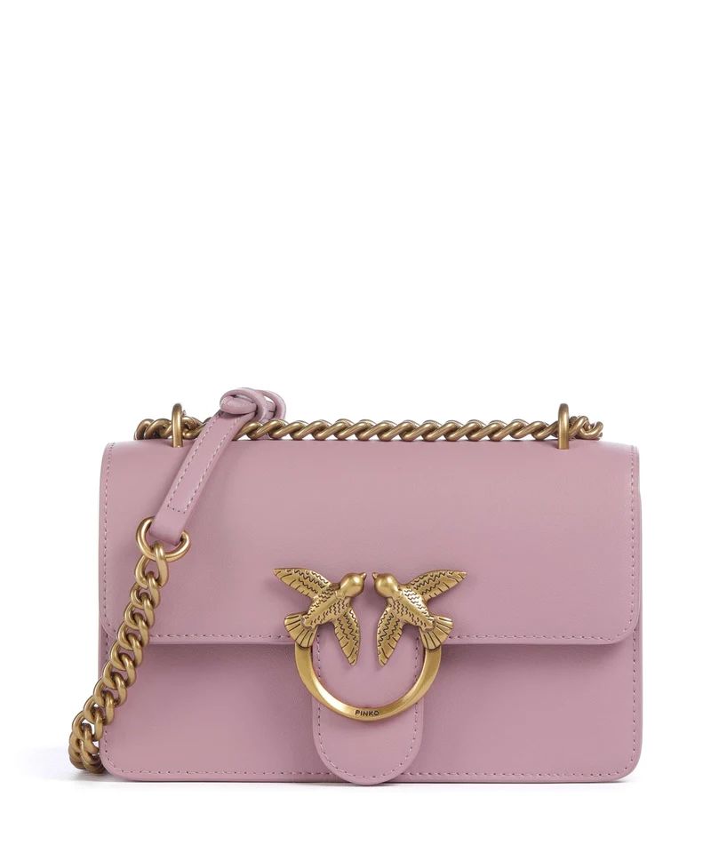 Pinko Love One Mini Axelremsväska viola/antique gold