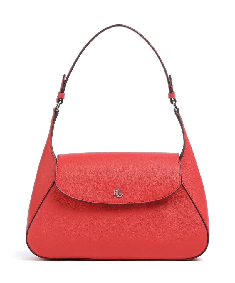 Lauren Ralph Lauren Schylar Medium Axelremsväska bright vermillion