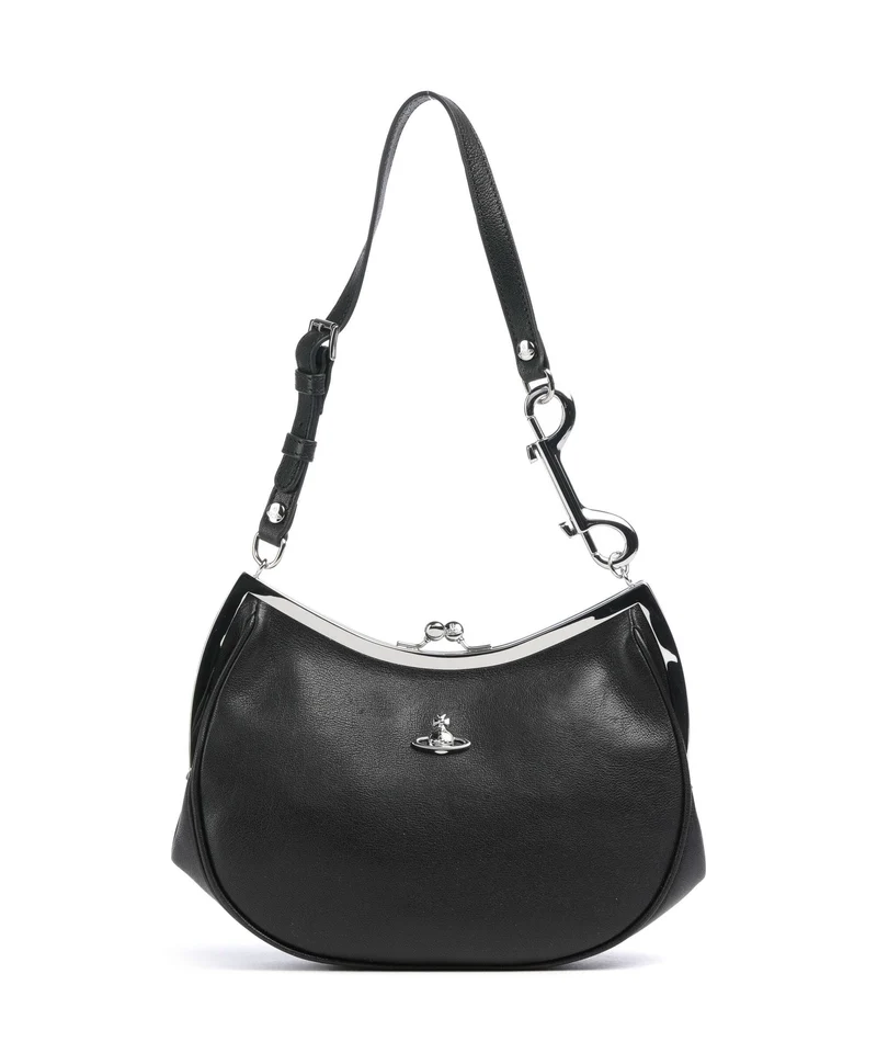 Vivienne Westwood Charm Frame Supple Axelremsväska black
