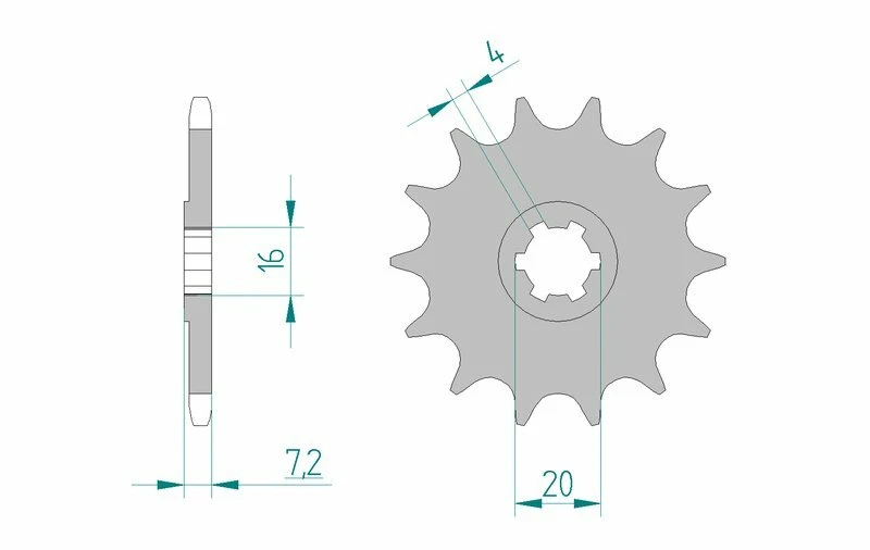 AFAM Steel Standard Front Sprocket 22104 - 520 22104-10