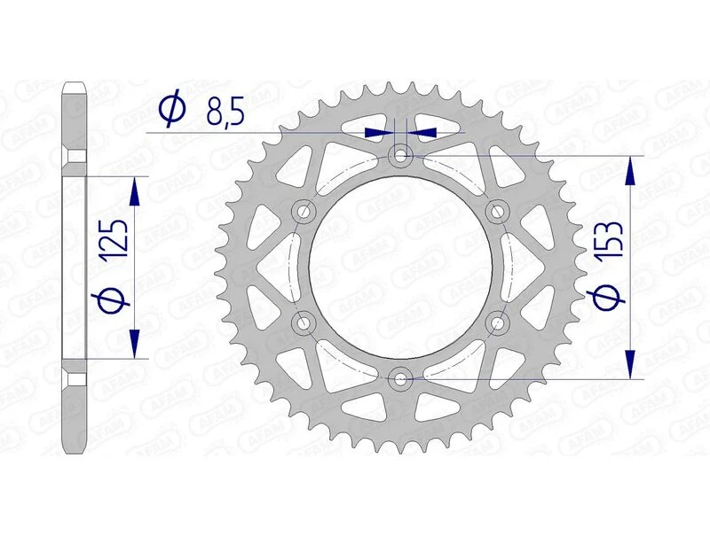 AFAM Aluminium Ultra-Light Rear Sprocket 11212 - 520 11212N-49
