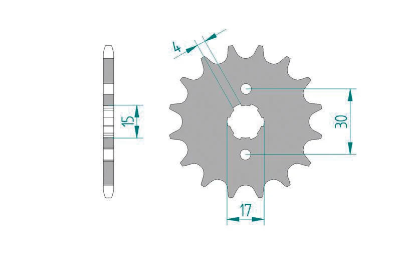 AFAM Steel Standard Front Sprocket 20101 - 420 20101-14
