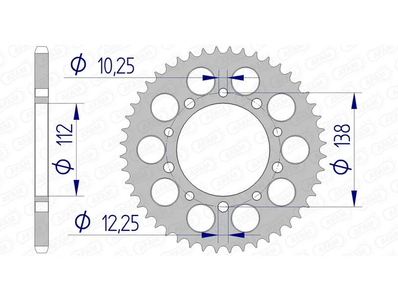 AFAM Aluminium Ultra-Light Rear Sprocket 11509 - 520 11509-47
