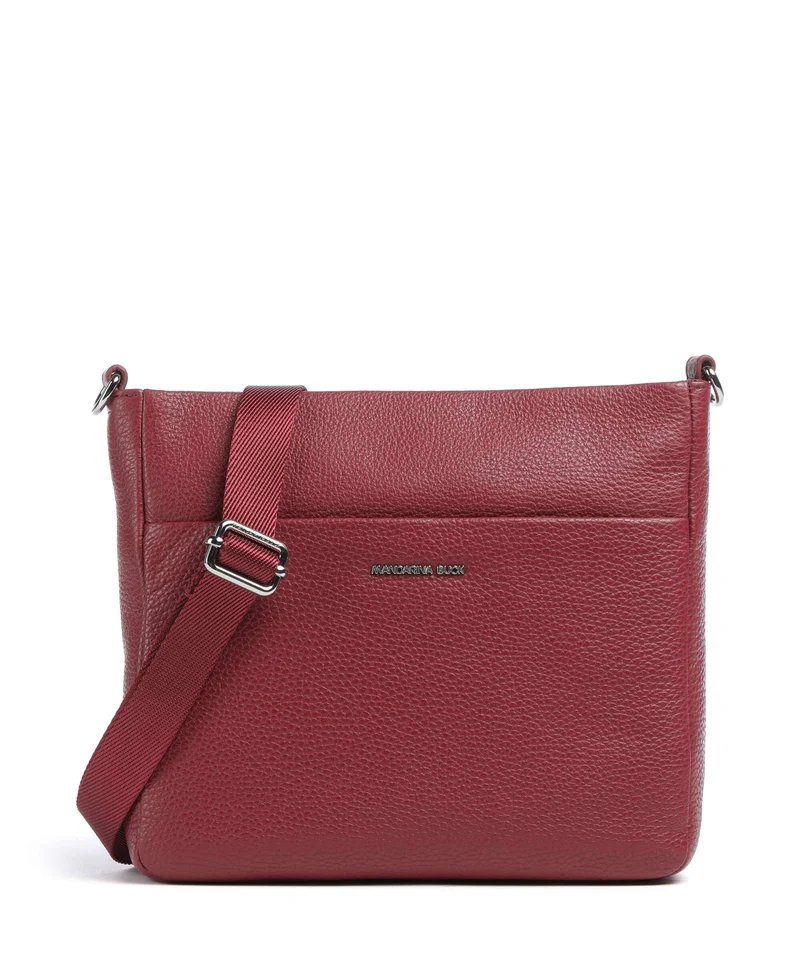 Mandarina Duck Mellow Leather Crossover väska grape