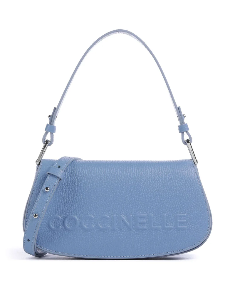 Coccinelle Myrtha Maxi Logo Axelremsväska azul