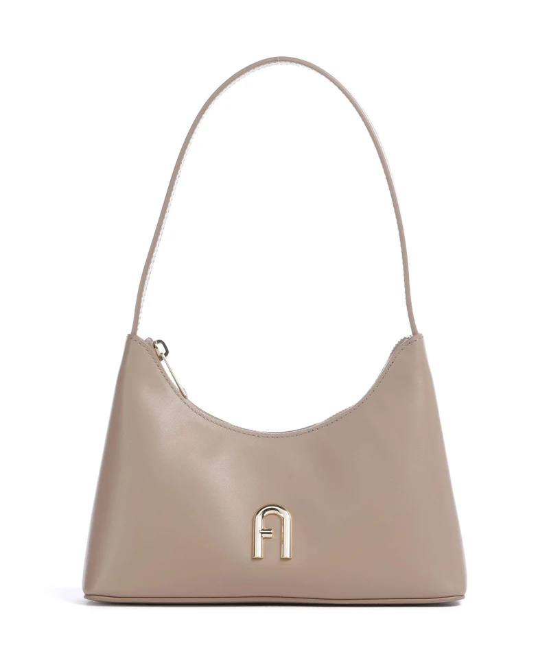 Furla Diamante Mini Axelremsväska greige