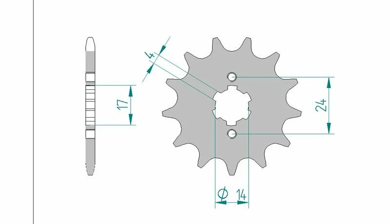 AFAM Steel Standard Front Sprocket 49102 - 420 49102-11