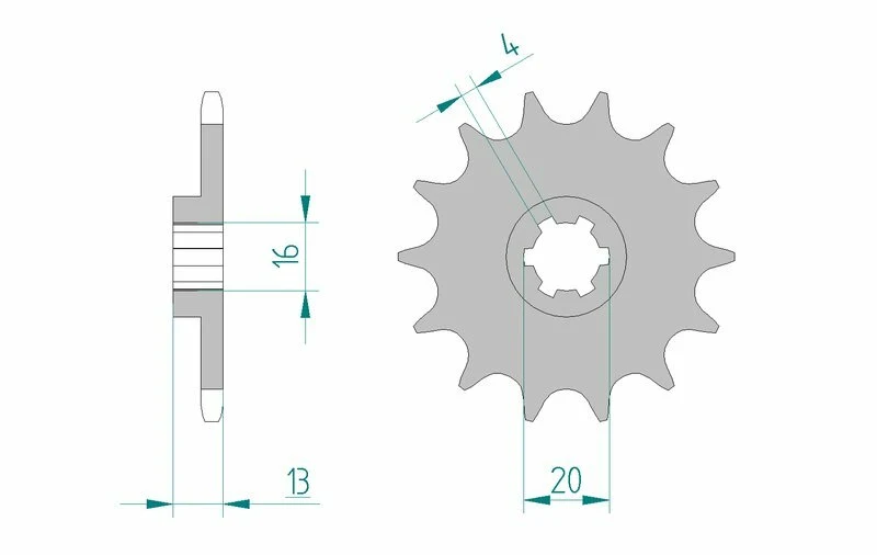 AFAM Steel Standard Front Sprocket 94214 - 520 94214-12