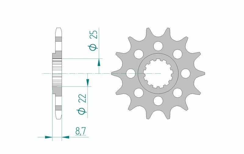 AFAM Steel Standard Front Sprocket 28402 - 520 28402-16