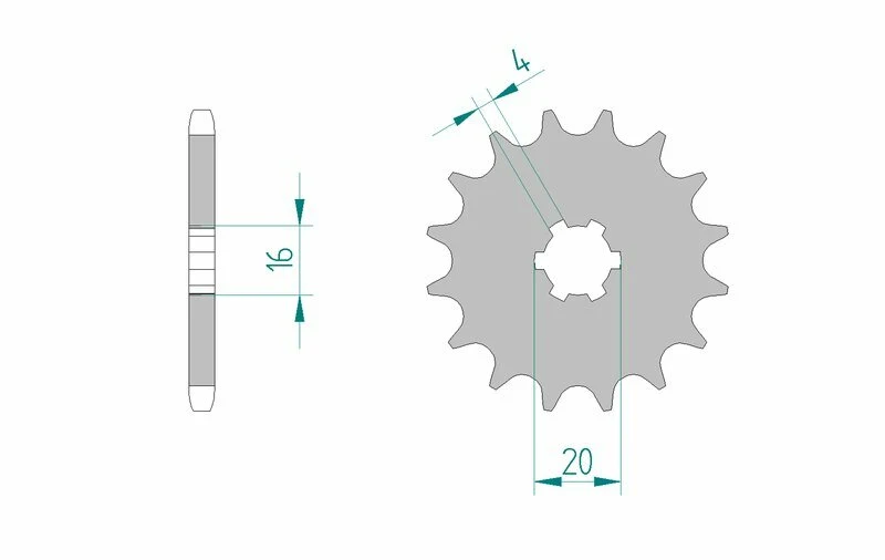 AFAM Steel Standard Front Sprocket 28200 - 428 28200-13