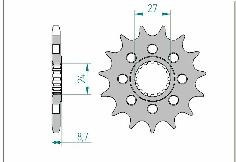 AFAM Steel Standard Front Sprocket 22901 - 525 22901-16