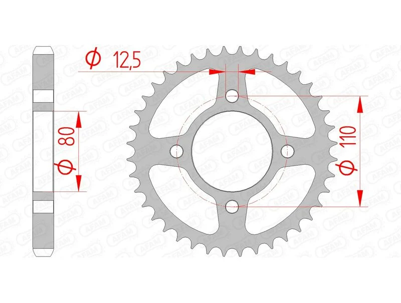 AFAM Steel Standard Rear Sprocket 10603 - 530 10603-43