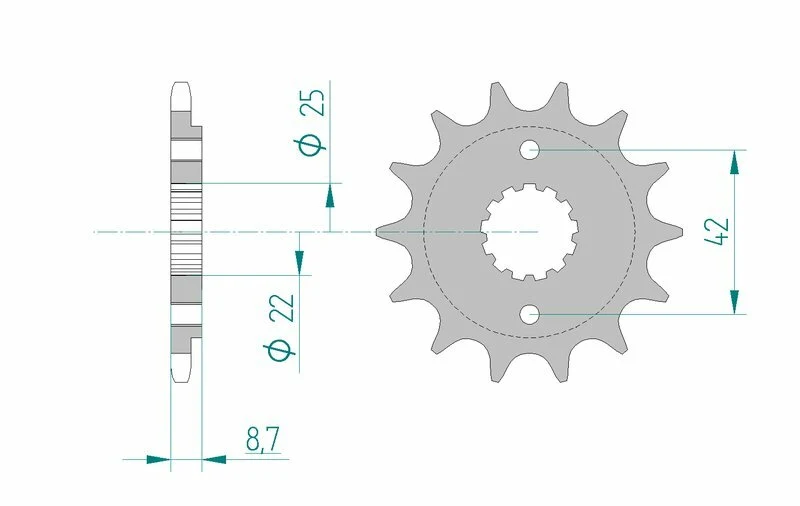 AFAM Steel Standard Front Sprocket 24501 - 520 24501-16