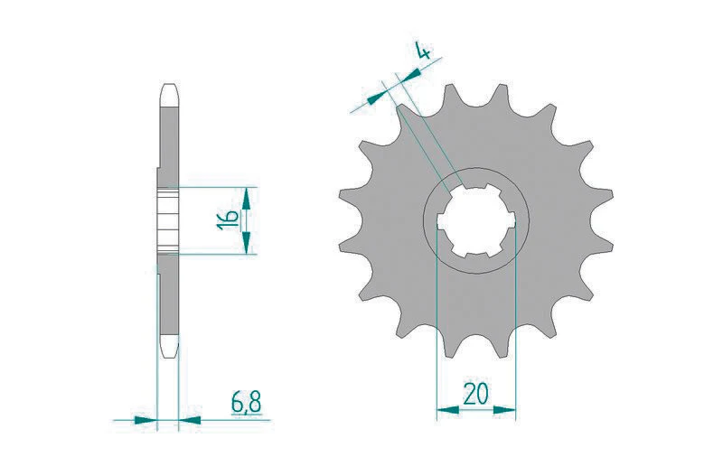 AFAM Steel Standard Front Sprocket 22103 - 420 22103-12
