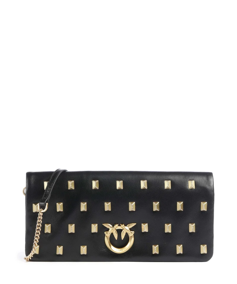 Pinko Click Soft Horizontal Classic Axelremsväska black/brushed gold