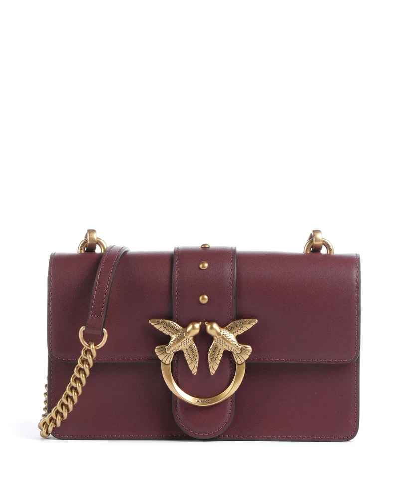Pinko Love One Mini Crossover väska ribes intenso/antique gold