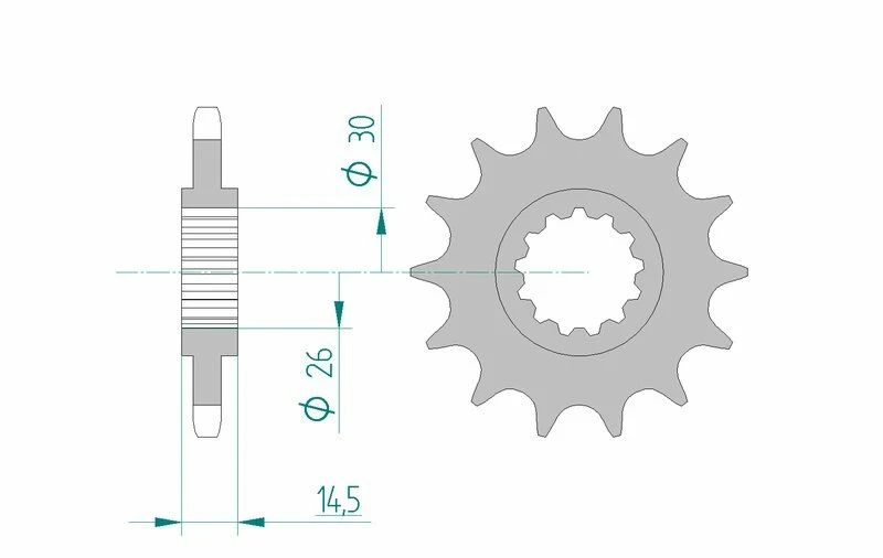 AFAM Steel Standard Front Sprocket 20611 - 525 20611-15
