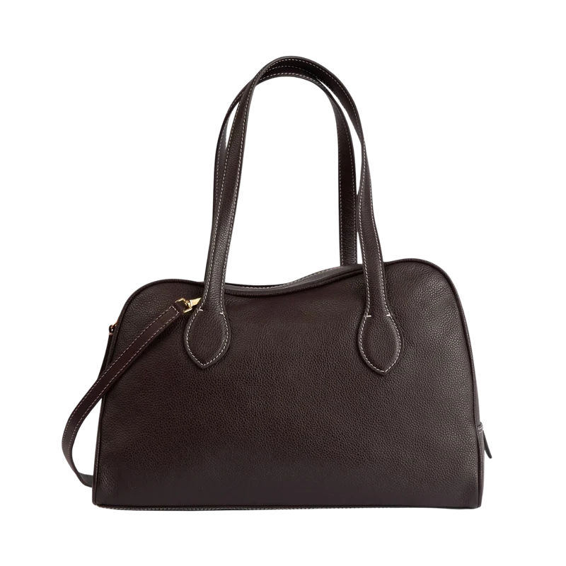 Noale Leather Handle Bag - 1062 Walnut
