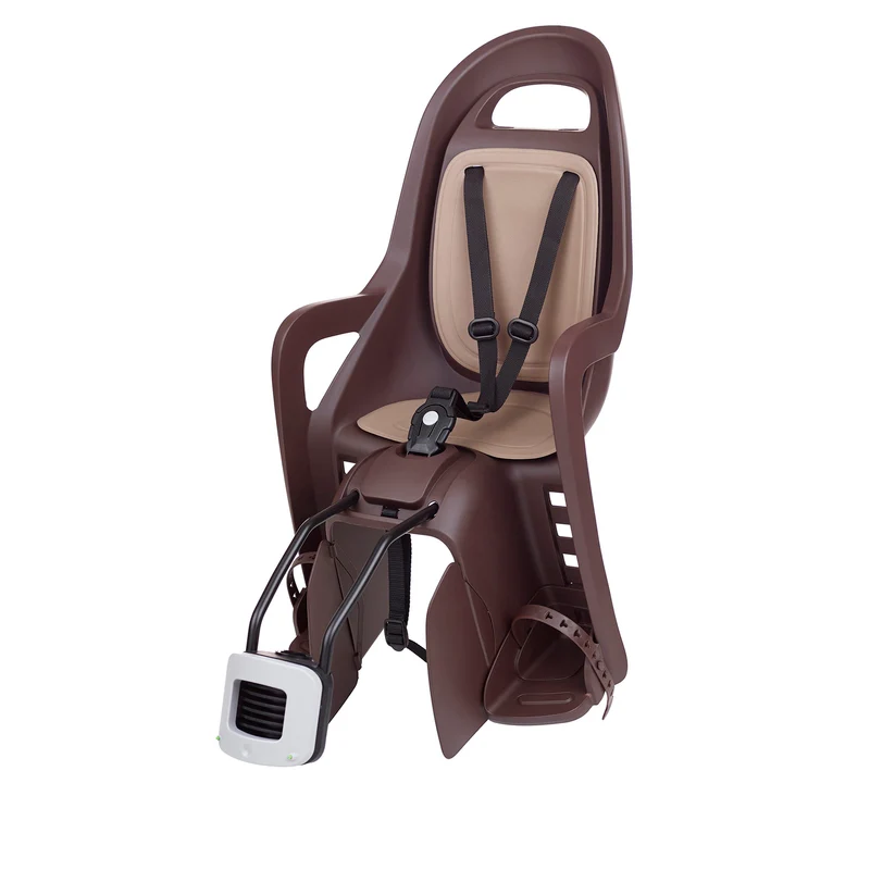 POLISPORT Groovy Maxi FF Rear Child Bike Seat Frame Mounting - Dark Brown/Brown 8406000029