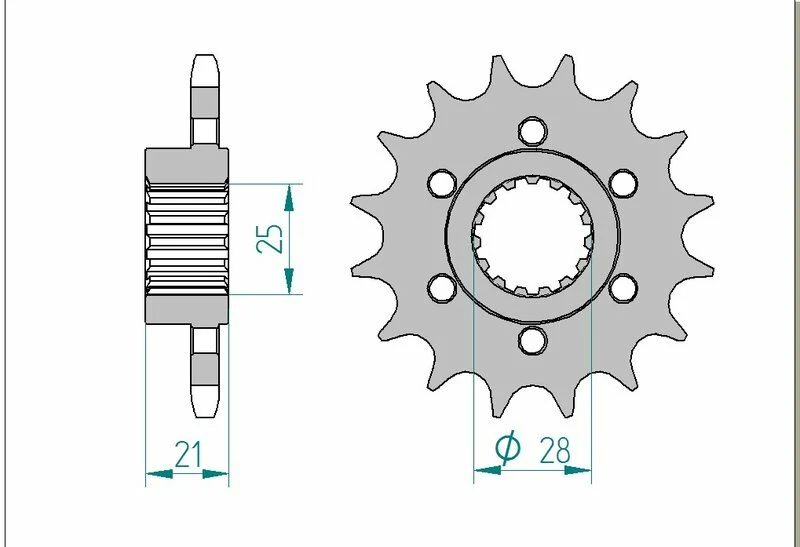 AFAM Steel Standard Front Sprocket 37600 - 525 37600-15