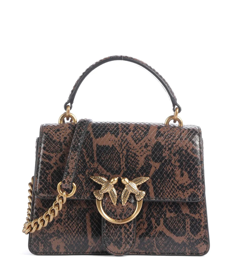 Pinko Love One Mini Crossover väska roccia/marrone/antique gold