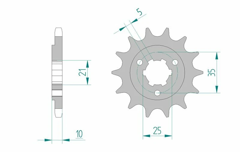 AFAM Steel Standard Front Sprocket 22602 - 525 22602-14
