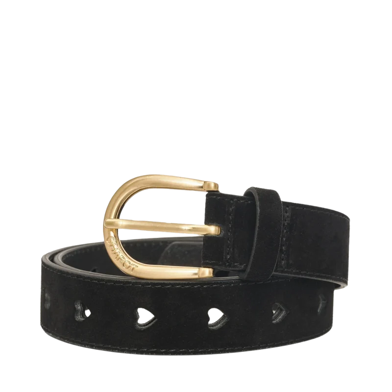 Cut It Out Heart Belt - Black