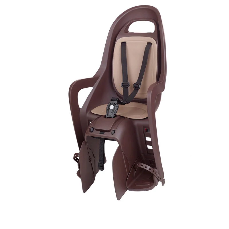 POLISPORT Groovy Maxi CFS Rear Child Bike Seat Carrier Mounting - Dark Brown/Brown 8406100016