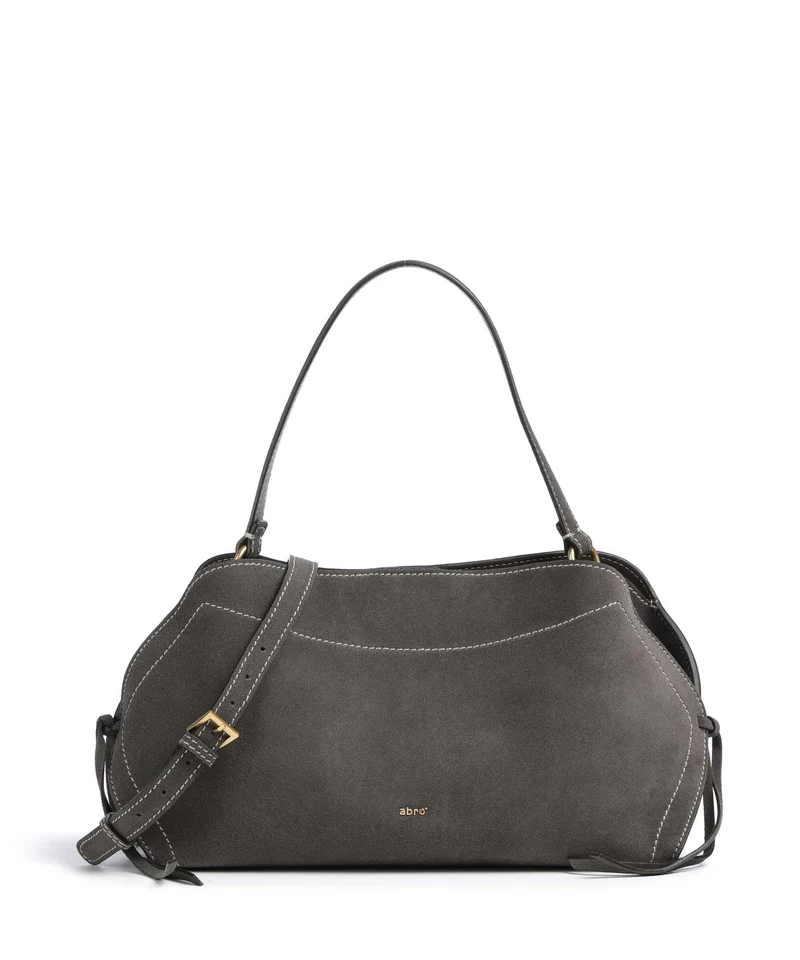 Abro Suede Necessity Small Axelremsväska grey
