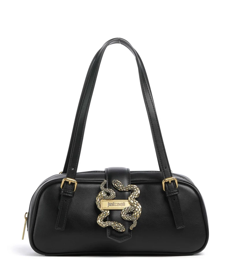 Just Cavalli Iconic Snakes Axelremsväska black