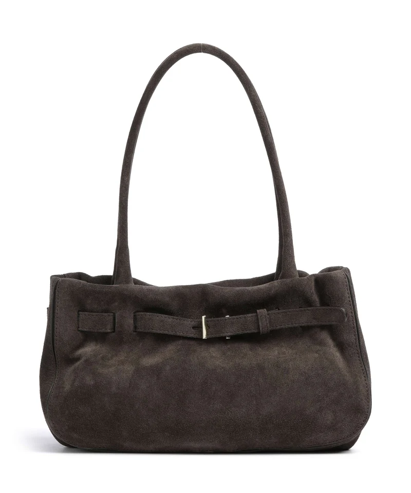 Abro Suede Jill Axelremsväska dark brown