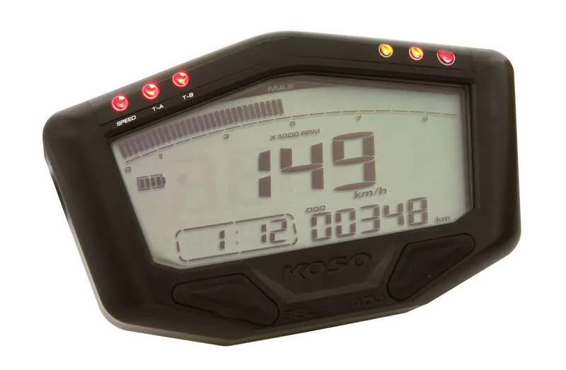 KOSO DB-02 Multifunction Speedometer Black Universal BA022W00