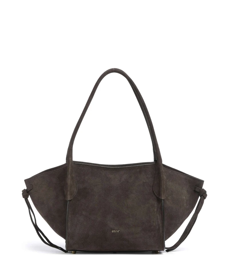 Abro Suede Vibe Small Axelremsväska dark brown