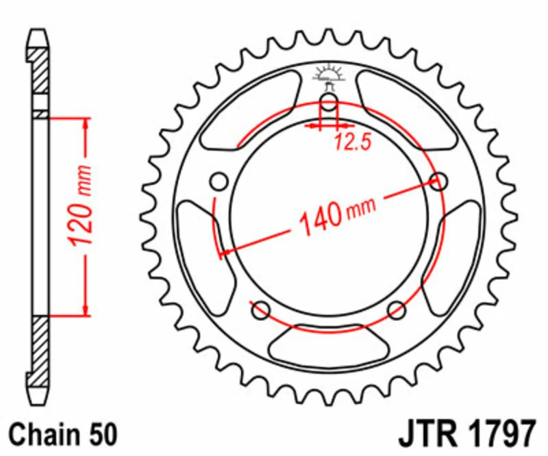 JT SPROCKETS Steel Standard Rear Sprocket 1797 - 530 JTR1797.41