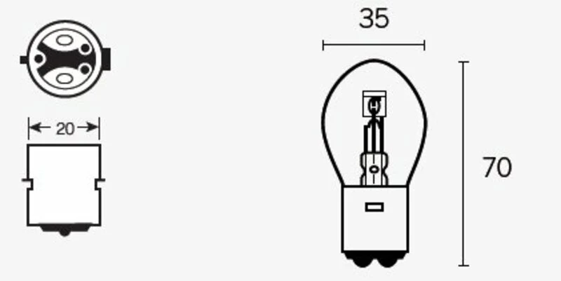 TECNIUM S1 Light Bulbs 12V 25/25W - x10 1079296