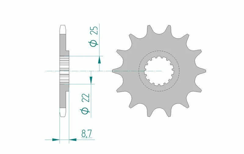 AFAM Steel Standard Front Sprocket 73301 - 520 73301-15