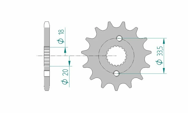 AFAM Steel Standard Front Sprocket 20211 - 420 20211-15