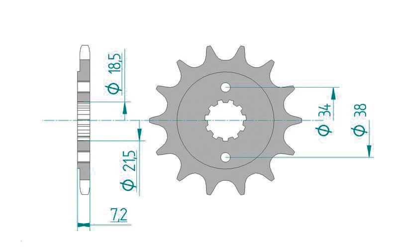 AFAM Steel Standard Front Sprocket 20320 - 520 20320-13